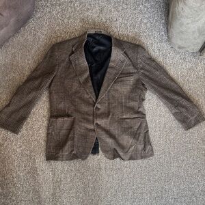 Robert Stock Classic Brown Plaid Men's Blazer